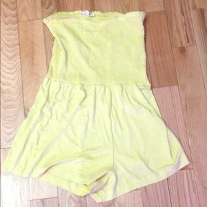 LA Hearts | Yellow Strapless Romper